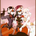  2021 ailurid anthro begonia_z clothed clothing digital_media_(artwork) eyebrows eyelashes genitals girly hi_res lagomorph leporid looking_at_viewer male mammal penis rabbit red_panda smile 