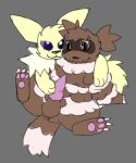  5:6 animal_genitalia animal_penis balls brown_body brown_fur canine_penis claws digital_drawing_(artwork) digital_media_(artwork) duo eeveelution embrace erection facial_markings fan_character feral fur genitals head_markings homolution jera_(homolution) jolteon knot leaning leaning_back low_res male male/male markings mask_(marking) mischievous_smile nintendo pawpads paws penis pink_pawpads pink_penis pok&eacute;mon pok&eacute;mon_(species) presenting presenting_penis purple_eyes rubbing_penis sheath simple_background smile solo tagme tan_body tan_fur video_games yellow_body yellow_fur zigzagoon 