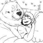  &lt;3 2016 anthro blush clothing duo embrace hug hugging_from_behind human human_on_anthro hut interspecies kemono male male/male mammal overweight overweight_male shirt topwear totemoii_029 ursid 