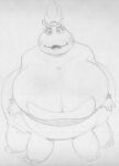  3_toes big_breasts blush breasts buckteeth centaurworld common_hippopotamus eyelashes feet female fingers hair hippopotamid huge_breasts hyper hyper_breasts mammal monochrome ponytail sbshouseofpancakes sketch taur teeth toes traditional_media_(artwork) waterbaby_(centaurworld) 