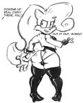  activision annoyed anthro breasts bulge butt_slap canid canine clothing coco_bandicoot crash_bandicoot_(series) crossgender dialogue disembodied_hand dunnhier1 duo english_text fox gynomorph hair hi_res intersex legwear long_hair looking_back mammal miles_prower open_mouth sega simple_background slap solo_focus sonic_the_hedgehog_(series) text thigh_highs unseen_character video_games white_background 