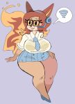  anthro big_breasts bottomwear bow_tie breasts canid canine clothed clothing curvy_figure digital_media_(artwork) eyewear fangs female fire firefox flaming_tail fox fur glasses glitch hair happy headphones hi_res mammal multicolored_body multicolored_fur multicolored_hair open_mouth orange_hair puppychan48 red_hair shirt simple_background smile solo tan_body tan_fur teeth thick_thighs topwear two_tone_body two_tone_fur two_tone_hair voluptuous wi-fi wide_hips 