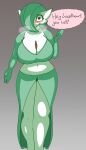  absurd_res age_difference anthro big_breasts blush breasts clothing dress female gardevoir hi_res humanoid nintendo older_female pok&eacute;mon pok&eacute;mon_(species) solo steam taller_female text thick_thighs tyler_3d_(artist) video_games 