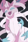  ambiguous_gender blood blue_eyes bodily_fluids eeveelution feral hi_res nintendo open_mouth pok&eacute;mon pok&eacute;mon_(species) simple_background solo sylveon video_games white_body winte 