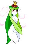  &lt;3 ? anthro blush breasts cactuscacti female hands_together lilligant nintendo nipples nude pok&eacute;mon pok&eacute;mon_(species) simple_background small_breasts solo solo_focus video_games 
