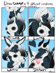  absurd_res anthro big_breasts breasts cervid clawdy digital_media_(artwork) dragon female freewolf_(artist) fur hair hi_res lagomorph leporid looking_at_viewer lutrine mammal mustelid nipples nude open_mouth rabbit simple_background solo 