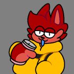  anthro beverage_can canid canine clothing crazyassfox22 fox fur hoodie jaiden_(crazyassfox22) looking_at_viewer low_res male mammal meme red_body red_fur solo tagme toony topwear yellow_hoodie 