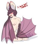  anthro breasts chiropteran ears_up female feral fur hi_res humanoid jazzymongoose mammal monster monster_girl_(genre) nipples solo teeth wings 