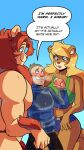 2019 anthro biped black_bottomwear black_clothing black_pants blonde_hair blue_clothing blue_shirt blue_topwear bottomwear brown_body brown_fur callie_(furry_force) clothing comic crop_top cutoffs daisy_dukes denim denim_clothing dialogue digitigrade english_text felid female fur furry_force glacier green_clothing green_shirt green_topwear group hair hairy_arms hairy_legs hi_res hotpants human ice kneeling komoroshi_(artist) larger_anthro larger_male leon_(furry_force) lion long_hair male male/female male/male mammal mane pantherine pants plantigrade red_clothing red_mane red_thong red_underwear rodent sciurid shirt shorts size_difference smaller_human smaller_male smile soaked speech_bubble squirrel_tail sweater text thong thong_only topwear trio underwear water wet wet_clothing wilson_(furry_force) yellow_body yellow_fur 