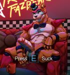  2022 abs animatronic anthro armband balls biceps big_penis bow_tie claws clothing coffee_mug ear_piercing ear_ring english_text erection eyebrows facial_markings five_nights_at_freddy&#039;s five_nights_at_freddy&#039;s:_security_breach furniture gameplay_mechanics genitals glamrock_freddy_(fnaf) hat head_markings headgear headwear hi_res humanoid_genitalia humanoid_penis inside looking_at_viewer machine male mammal markings muscular muscular_anthro muscular_male navel nude on_sofa pecs penis piercing poofroom robot scottgames shoulder_pads signature sitting smile sofa solo table teeth text top_hat ursid video_games 