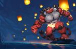  2022 5_fingers 5_toes anthro barefoot big_muscles black_body black_fur bulge claws clothed clothing feet fingers fur grey_body grey_fur hi_res huge_muscles humanoid_feet humanoid_hands incineroar kusunagi male muscular muscular_anthro muscular_male night nintendo outside plantigrade pok&eacute;mon pok&eacute;mon_(species) red_body red_fur red_nose solo standing striped_body striped_fur stripes toes topless underwear underwear_only veiny_muscles video_games white_claws yellow_sclera 