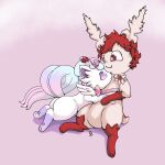  1:1 2022 absurd_res alolan_vulpix azzyyeen brown_eyes cuddling duo eeveelution featureless_crotch female female/female feral feral_on_feral flower front_view fur hi_res hindpaw hybrid legendary_pok&eacute;mon magnolia_(shaymin) multicolored_body multicolored_fur nintendo nude pawpads paws pink_background pink_sclera pixen_(akeya) plant pok&eacute;mon pok&eacute;mon_(species) pokefusion purple_body purple_fur quadruped red_body red_fur regional_form_(pok&eacute;mon) shaymin simple_background sky_forme_shaymin sylveon two_tone_body two_tone_fur video_games white_body white_eyes white_fur 