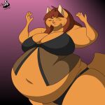  anthro breasts chrisandcompany clothing domestic_cat felid feline felis female hair hi_res lingerie mammal obese overweight reese_vecat solo 
