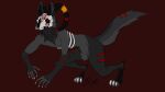  absurd_res anthro canid canid_demon canine canis demon digital_media_(artwork) furry hellhound hi_res invalid_color invalid_tag mammal wolf 