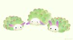  ._. animal animal_focus artist_name black_eyes blush closed_eyes ears_down ears_up green_background no_humans open_mouth original pikaole sea_slug watermark 