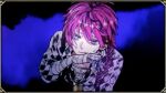  1boy akuma_shitsuji_to_kuroi_neko androgynous bandages bishounen blue_eyes braid lato_bacca long_hair long_sleeves official_art pale_skin pink_hair solo studio_wasabi sweat sweatdrop very_long_hair wiping_mouth 