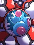  alternate_species anthro areola big_breasts blue_body blue_eyes blue_hair breast_squish breasts brionne captured female hair hi_res in_pok&eacute;ball looking_at_viewer nintendo nipples pink_nipples pink_nose pok&eacute;ball pok&eacute;mon pok&eacute;mon_(species) sachasketchy solo squish trial_captain_lana video_games 