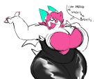 anthro big_breasts breasts claws clothing dialogue female final_fantasy hair hand_on_breast mammal moogie_(twistcmyk) moogle overweight overweight_female pink_hair rouge_the_bat sega solo sonic_the_hedgehog_(series) square_enix thick_thighs twistcmyk video_games wings 