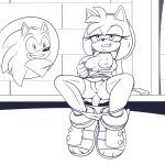  amy_rose anthro anus breasts clothed clothing eulipotyphlan female genitals hedgehog hyoumaru male mammal nipples panties panties_down partially_clothed pussy sega sonic_the_hedgehog sonic_the_hedgehog_(series) spread_legs spreading underwear underwear_down 