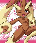  animal_ears blush bunny_ears furry g-sun heart hearts lopunny pokemon smile wink 