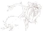  animal_ears animal_tail blush clenched_teeth furry long_hair looking_back penis pov pussy ribbon saliva sindoll tail teeth 