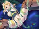  1girl blond blonde_hair blue_eyes blush breasts censored crying cum defeated facial female final_fantasy final_fantasy_xii girl groping helpless large_breasts monster nipples penelo rape restrained sex slime tears tentacle torn_clothes vaginal 
