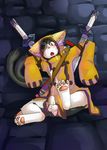  arc_system_works bdsm blazblue bondage bound cum full_body jubei_(blazblue) male_focus nekomata penis solo sword weapon yaoi 