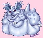  belly big_belly female feral haradoshin hi_res nidoran nidoran♀ nintendo obese obese_feral overweight overweight_feral pok&eacute;mon pok&eacute;mon_(species) solo video_games 