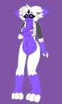  absurd_res android anthro breasts fay_(robocatt) female fur hair hi_res hybrid machine nude patterns robocattnsfw robot simple_background smile solo 