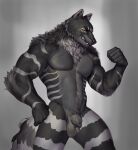  anthro camo canid canine canis clothing genitals hi_res male mammal penis solo underwear variri wolf zodiark 
