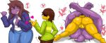  absurd_res anthro balls blush bodily_fluids brown_hair bulge clothed clothing deltarune duo enigi09 female female_penetrated from_front_position genital_fluids genitals hair hi_res human kris_(deltarune) leg_wrap male male/female male_penetrating male_penetrating_female mammal mating_press nude penetration pussy_juice scalie sex sharp_teeth susie_(deltarune) sweat teeth undertale_(series) vaginal vaginal_penetration video_games 
