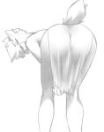  anthro butt digital_media_(artwork) felid female fenrih hair itza_(fenrih) looking_at_viewer machairodontine mammal sabertoothed_cat short_hair simple_background sketch solo 