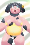  absurd_res animal_print anthro belly big_breasts bodily_fluids breasts cow_print female hi_res isdracko25 lactating miltank nintendo overweight overweight_female pok&eacute;mon pok&eacute;mon_(species) solo tongue video_games 