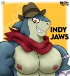  anthro fish hi_res indy_jaws male male/male marine pecs shark shirou_muffin solo video_games yo-kai_watch 