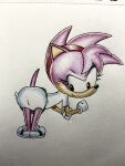  absurd_res amy_rose anthro bottomwear butt classic_amy_rose classic_sonic_(universe) clothing emeraldcoast98 female fleetway fur gloves green_bottomwear green_clothing green_skirt handwear hi_res mooning panties pink_body pink_fur red_hairband sega shirt short_tail simple_background skirt solo sonic_the_hedgehog_(comics) sonic_the_hedgehog_(series) topwear underwear white_background white_clothing white_gloves white_handwear white_shirt white_topwear wiggle 