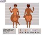  animated anthro big_breasts big_butt big_penis breasts butt curvaceous curvy_figure english_text female genitals gynomorph herm hi_res huge_penis intersex intersex/female kangy-roo lutrine mammal model_sheet mustelid penis richa_milanda solo text thick_thighs voluptuous 