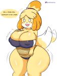  animal_crossing anthro big_breasts breasts canid canine canis cleavage clothed clothing domestic_dog female gris_swimsuit hi_res isabelle_(animal_crossing) mammal nintendo nipple_outline shih_tzu solo startop swimwear toy_dog translucent translucent_clothing translucent_swimwear video_games 