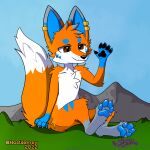  absurd_res anthro canid canine city destruction fox hi_res kitsumuji_ceher macro male mammal micro pawpads paws red_fox solo 