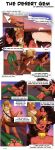  absurd_res anthro felid female female/female hi_res human lion male male/female mammal pantherine the_desert_gem_(comic) zhadart 