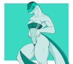  2022 anthro breasts cleavage clothed clothing cross_country_detours f_draws female green_body green_scales gris_swimsuit hi_res lizard meme meme_clothing one-piece_swimsuit reptile rita_skopt scales scalie solo swimwear tex_avery thick_thighs translucent translucent_clothing translucent_swimwear 