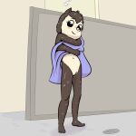  anthro bathing blush brown_body female genitals highfructosepornsyrup looking_at_viewer pussy shower solo towel wet 