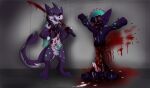  axelshane bisected_body bisection blood bodily_fluids curtis_valcan_(envtoxic) drizzle_(axelshane) duo gore gremlin gremlin_(spiral_knights) guts intestines male male/male organs severed_legs spiral_knights 