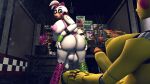  2021 3d_(artwork) accessory animatronic anthro anus areola artist_name avian balls beak big_areola big_balls big_breasts big_butt big_penis bird breasts butt chicken clothing curvy_figure detailed_background digital_media_(artwork) duo erection eyelashes fingerless_gloves fingers five_nights_at_freddy&#039;s five_nights_at_freddy&#039;s:_security_breach five_nights_at_freddy&#039;s_2 food galliform gallus_(genus) genitals glamrock_chica_(fnaf) gloves gynomorph hair hair_accessory hair_bow hair_ribbon handwear holding_butt huge_balls huge_breasts huge_butt huge_penis inside intersex leotard lips looking_back machine nipples nude office penis phasianid pizza purple_eyes rayhuma ribbons robot scottgames sitting source_filmmaker standing thick_thighs toy_chica_(fnaf) video_games voluptuous white_body white_hair white_skin wide_hips yellow_body yellow_skin 