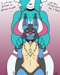  anthro beauty_mark big_breasts blush breast_squish breasts chest_tuft clothing collar duo eyewear female gardevoir girly glasses hi_res humanoid humor imminent_sex jeffthehusky julia_caernarvon larger_female lucario lucas_arynn male mature_female nervous nintendo pok&eacute;mon pok&eacute;mon_(species) size_difference smaller_male squish thick_thighs tuft underwear video_games wide_hips 