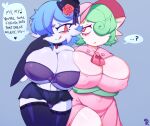  big_breasts blush breasts cleavage clothed clothing concealing_penis dialogue dominant dominant_intersex dress duo erect_nipples eye_contact female gardevoir gynomorph hi_res huge_breasts humanoid hyper hyper_breasts impregnation incest_(lore) intersex intersex/female legwear looking_at_another mega_evolution mega_gardevoir navel nintendo nipple_outline nipples pok&eacute;mon pok&eacute;mon_(species) pregnant pregnant_female questionable_consent red_eyes sibling sister sisters stockings tarokarma thick_thighs tights tongue tongue_out translucent translucent_clothing video_games 