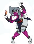  anthro big_breasts blush breasts disney female lagomorph leporid mammal ninha ninja pace-maker rabbit solo thick_thighs violet_hopps warrior zootopia 