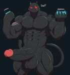  2022 abs anatake anthro balls big_balls big_muscles big_penis black_balls black_body black_penis dialogue domestic_cat english_text epic_games erection eye_scar facial_scar felid feline felis fortnite genitals glans hi_res holding_object huge_muscles huge_penis humanoid_genitalia humanoid_penis looking_at_viewer male mammal meowscles_(fortnite) muscular muscular_anthro muscular_male nude penis pink_glans red_eyes scar scratches shadow_meowscles_(fortnite) simple_background solo standing tattoo text vein veiny_penis video_games 