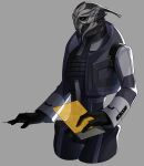  absurd_res adrien_victus alien bodypaint clothing face_paint gloves handwear hi_res holding_tablet leafjuly male mass_effect solo standing teeth turian video_games yellow_eyes 