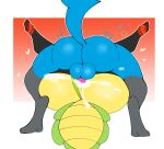  &lt;3 anthro anthrofied arthropod balls blue_body blue_fur bodily_fluids butt canid canine cum duo female female_penetrated from_front_position fur genital_fluids genitals hambor12 hi_res insect leavanny lucario male male/female male_penetrating male_penetrating_female mammal mating_press nintendo nude penetration penis pok&eacute;mon pok&eacute;mon_(species) pok&eacute;morph pussy sex simple_background vaginal vaginal_penetration video_games 