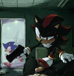  at_gunpoint blush cum feet footjob furry gun gunpoint indoors interspecies karlo_(artist) male_focus multiple_boys penis pov rape shadow_the_hedgehog shoejob sonic sonic_the_hedgehog weapon yaoi 